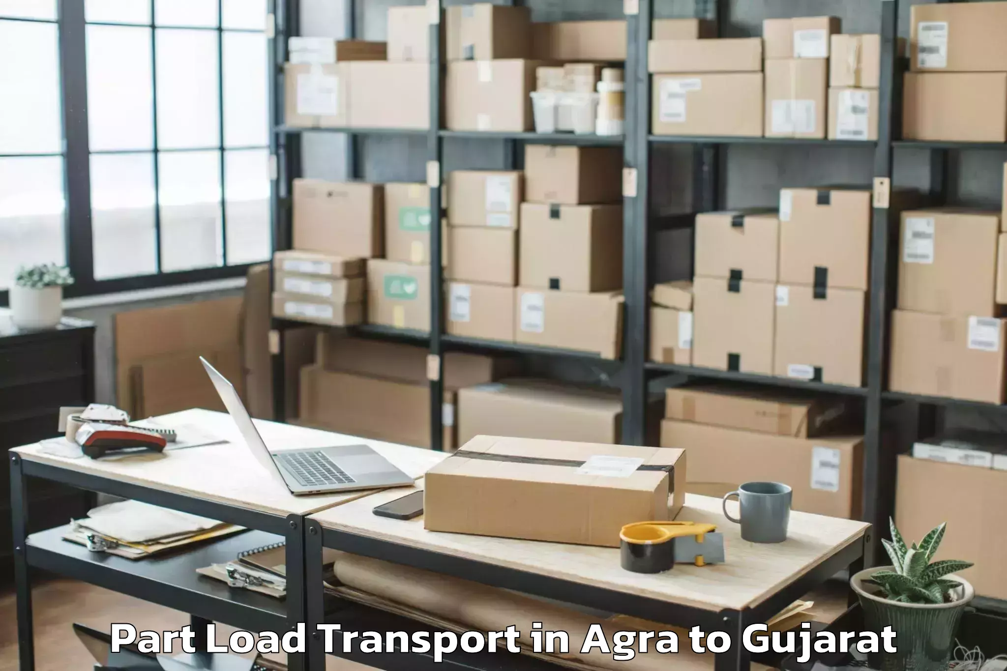 Reliable Agra to Dwarka Part Load Transport